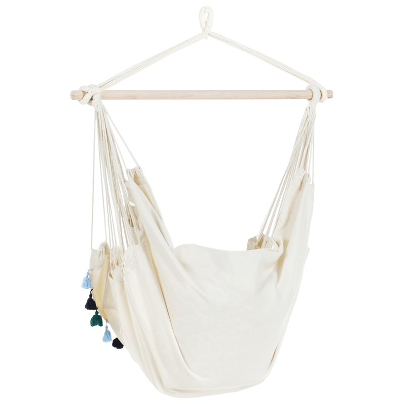 Hængestol udendørs Varena Bomuld - Beige/Blå - Havemøbler - Havestole - Hængestol