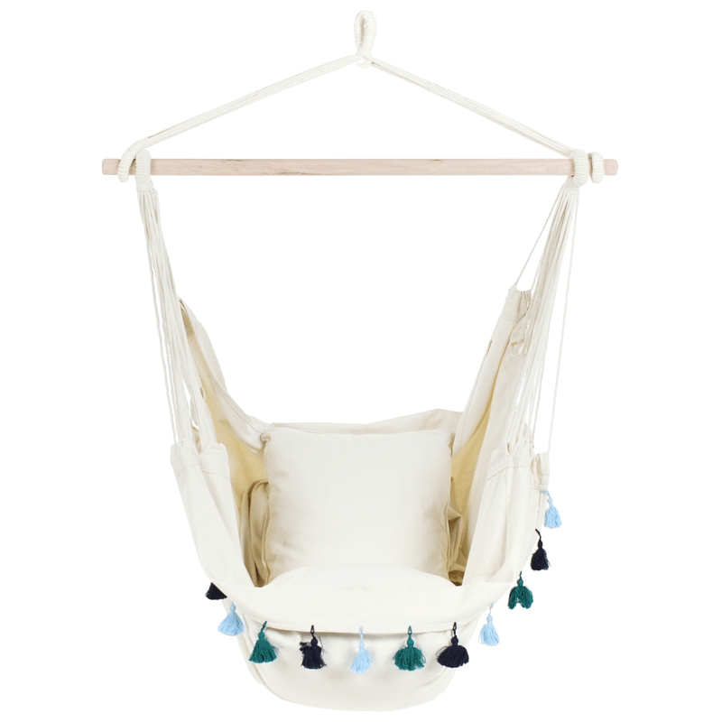 Hængestol udendørs Varena Bomuld - Beige/Blå - Havemøbler - Havestole - Hængestol