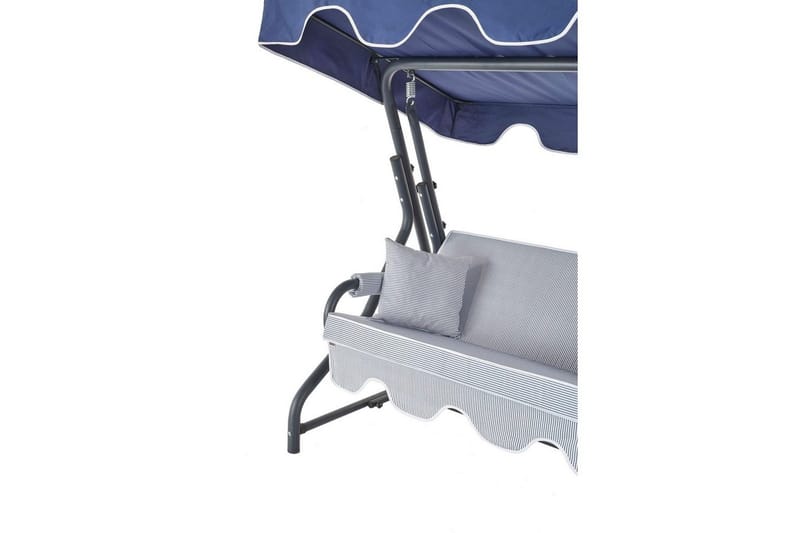 Have dobbelt gyngebord Laziuki (170 x 165 x 110 cm) Lys Grå / Blå - Lys Grå / Blå - Havemøbler - Havestole - Hængestol