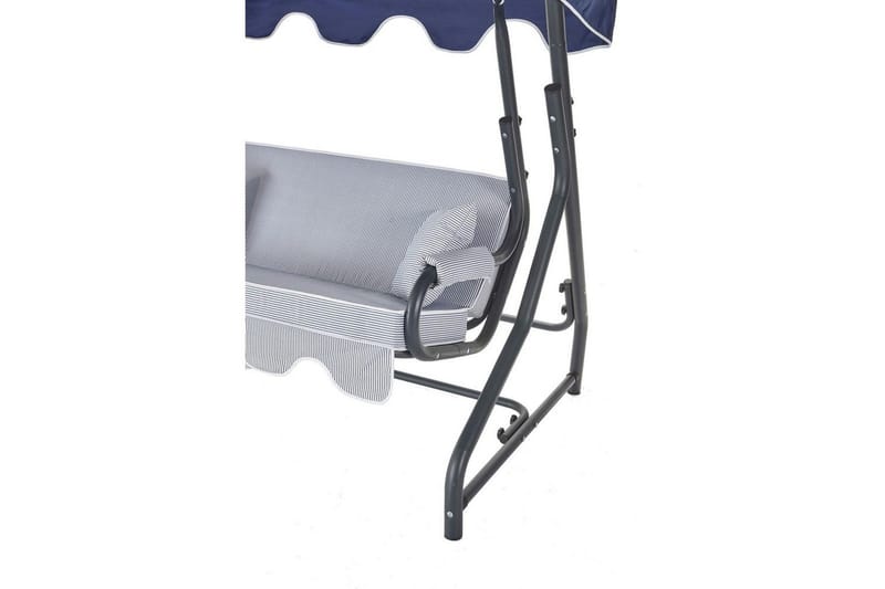 Have dobbelt gyngebord Laziuki (170 x 165 x 110 cm) Lys Grå / Blå - Lys Grå / Blå - Havemøbler - Havestole - Hængestol