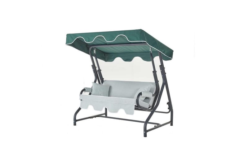 Have dobbelt gyngebord Laziuki (170 x 165 x 110 cm) Lys Grågrøn, Lys Grågrøn