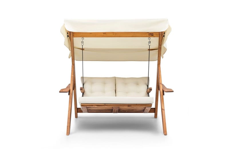 Have dobbelt gyngebord Limca Swing Creme - Creme - Havemøbler - Havestole - Hængestol