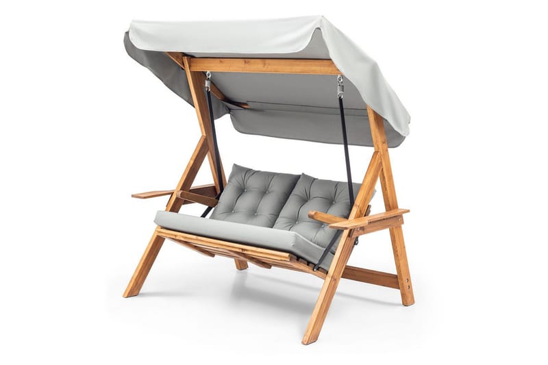 Have dobbelt gyngebord Limca Swing Grå - Grå - Havemøbler - Havestole - Hængestol