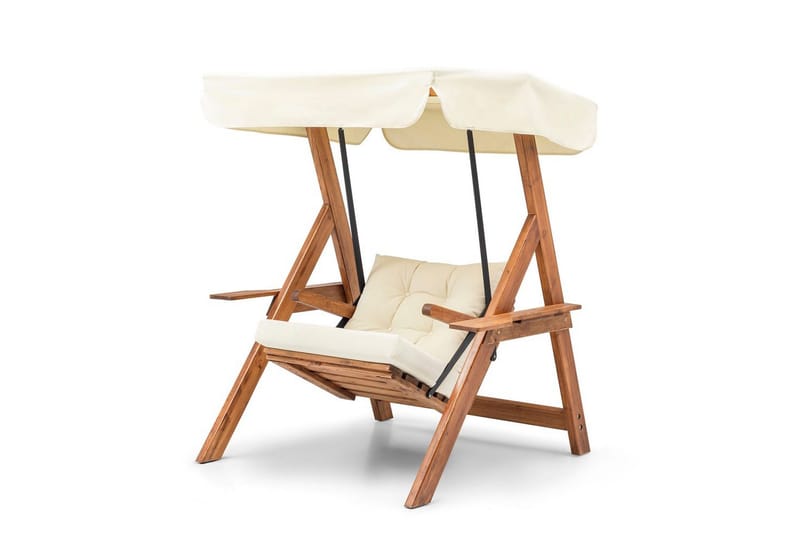 Have enkelt gyngebord Limca Swing Creme - Creme - Havemøbler - Havestole - Hængestol