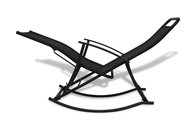 Havegyngestol Stål Og Textilene Sort - Sort - Loungestol udendørs - Udendørs lænestol