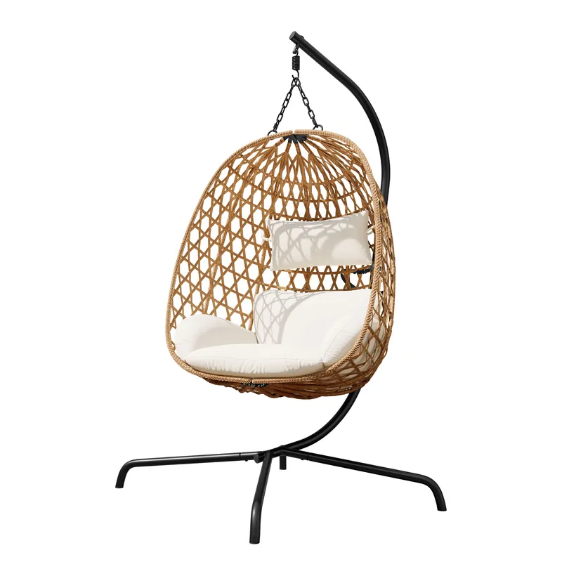 havemøbler NO_BRAND Hængestol LIWEBO sort, beige, brun, undefined