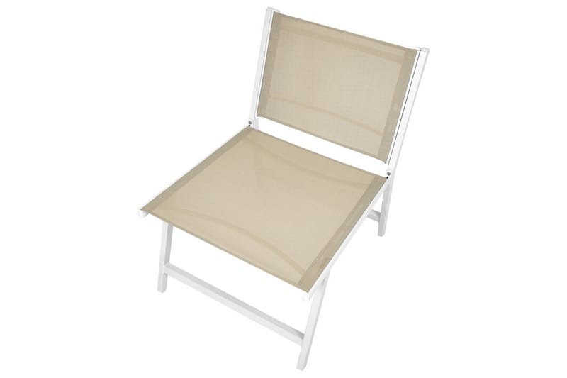 Havestol Marceddi - Beige, hvid - Havemøbler - Havestole - Udendørs lænestol