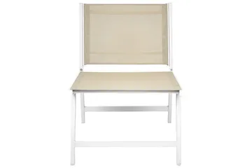 Havestol Marceddi - Beige, hvid - Havemøbler - Havestole - Udendørs lænestol