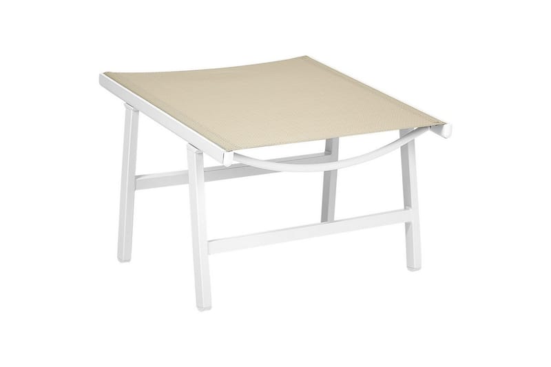 Havestol Marceddi - Beige, hvid - Havemøbler - Havestole - Udendørs lænestol