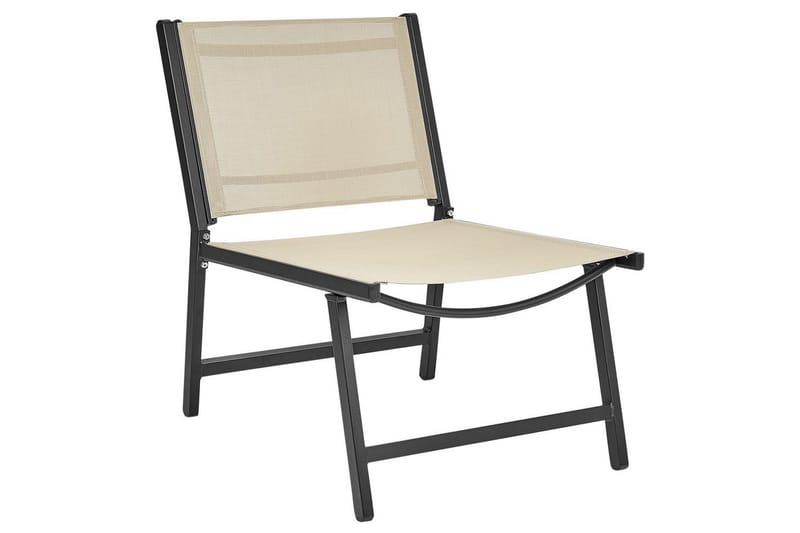 Havestol Marceddi - Beige, sort - Havemøbler - Havestole - Udendørs lænestol