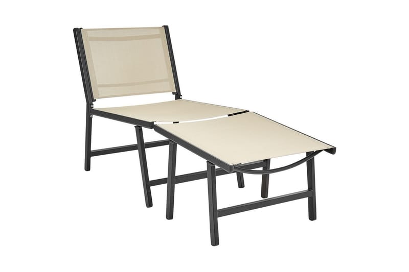 Havestol sæt af 2 Marceddi - Beige, sort - Havemøbler - Havestole - Udendørs lænestol