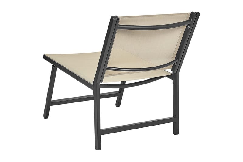 Havestol sæt af 2 Marceddi - Beige, sort - Havemøbler - Havestole - Udendørs lænestol