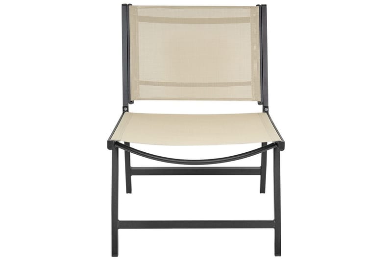 Havestol sæt af 2 Marceddi - Beige, sort - Havemøbler - Havestole - Udendørs lænestol