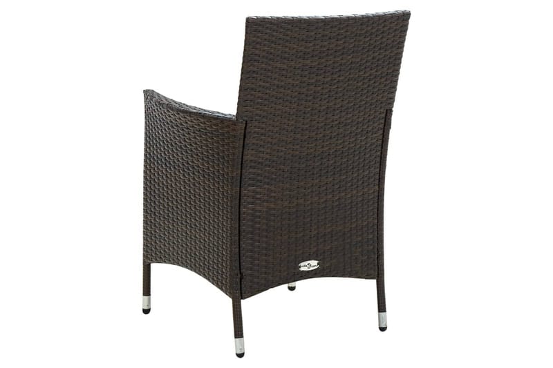 havestole med hynder 2 stk. polyrattan brun - Brun - Havemøbler - Loungemøbler - Loungestol udendørs
