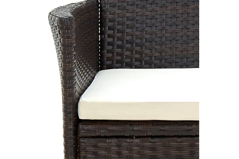 havestole med hynder 2 stk. polyrattan brun - Brun - Havemøbler - Loungemøbler - Loungestol udendørs