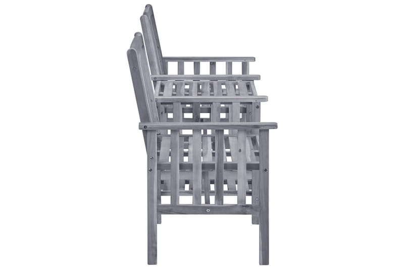 havestole med tebord 159x61x92 cm massivt akacietræ - Brun - Havemøbler - Loungemøbler - Loungestol udendørs