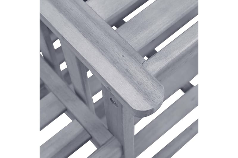 havestole med tebord 159x61x92 cm massivt akacietræ - Brun - Loungestol udendørs - Udendørs lænestol