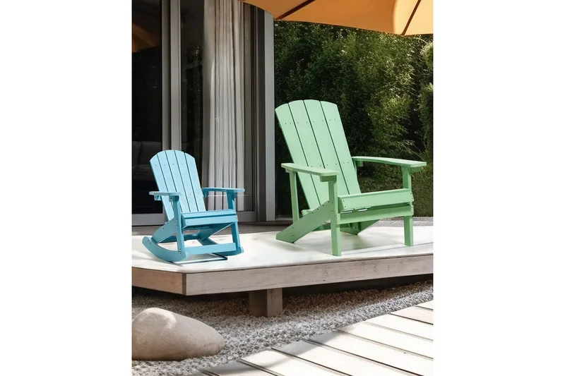 Havgyngestol Adirondack - Blå - Havemøbler - Havestole - Havegyngestol