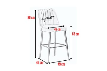 Huddy Barstol Utomhus 99 cm - Lillac/Sort - Husholdning - Bar & vin - Barmøbler