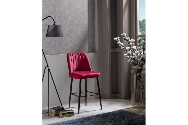 Huddy Barstol Utomhus 99 cm - Rød/Sort - Husholdning - Bar & vin - Barmøbler