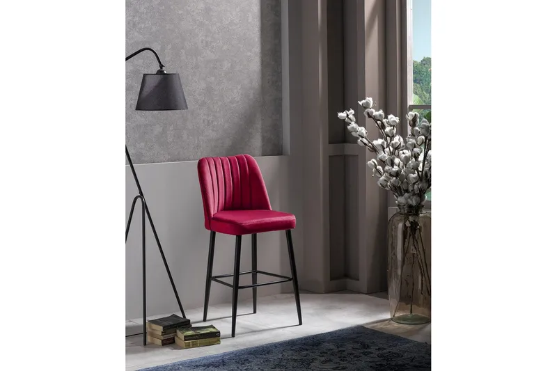 Huddy Barstol Utomhus 99 cm - Rød/Sort - Havemøbler - Havestole - Barskammel