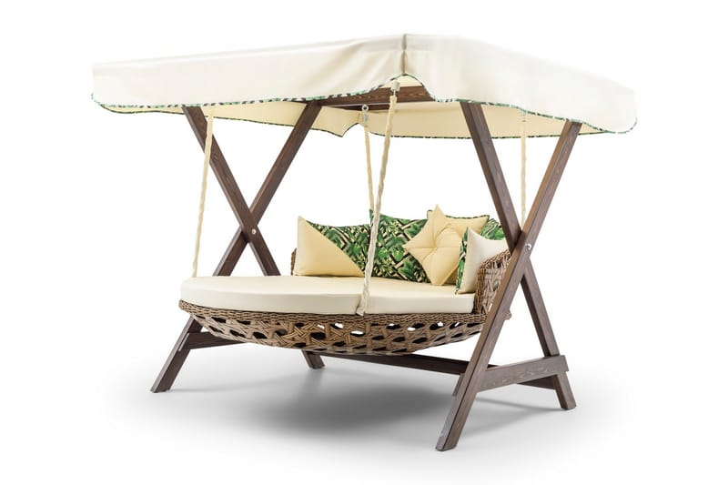 Hux Hængestol 188x140 cm - Cream - Havemøbler - Havestole - Hængestol