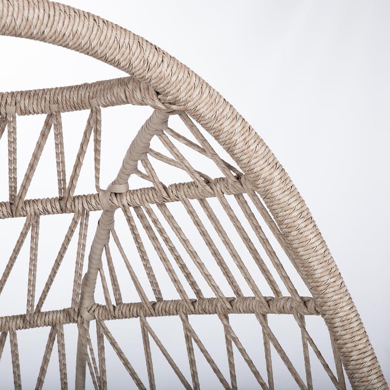 Hvilestol HOME4YOU Cassia Swivel 85x85x151 cm Beige - beige - Havemøbler - Havestole - Udendørs lænestol