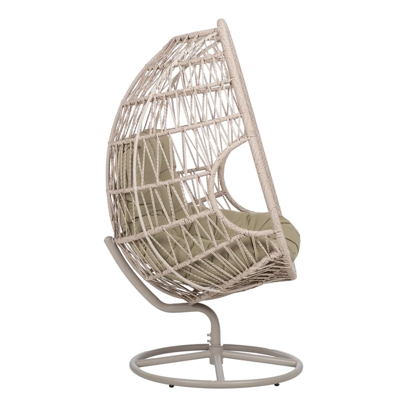 Hvilestol HOME4YOU Cassia Swivel 85x85x151 cm Beige - beige - Havemøbler - Havestole - Udendørs lænestol