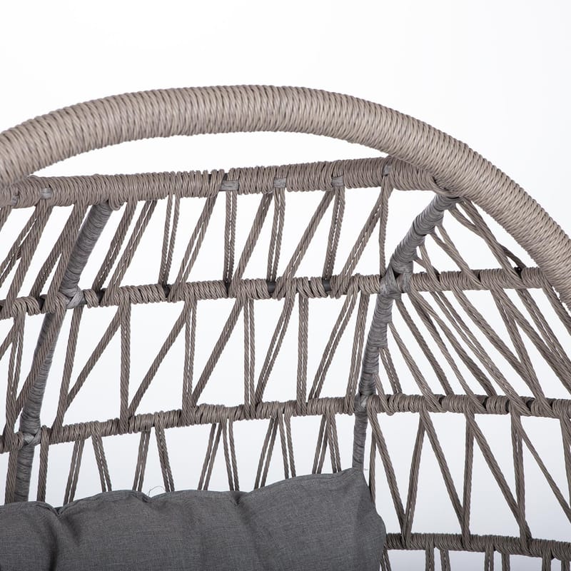 Hvilestol HOME4YOU Cassia Swivel 85x85x151 cm Grå - grå - Havemøbler - Havestole - Udendørs lænestol