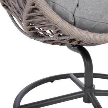 Hvilestol HOME4YOU Cassia Swivel 85x85x151 cm Grå - grå - Havemøbler - Havestole - Udendørs lænestol