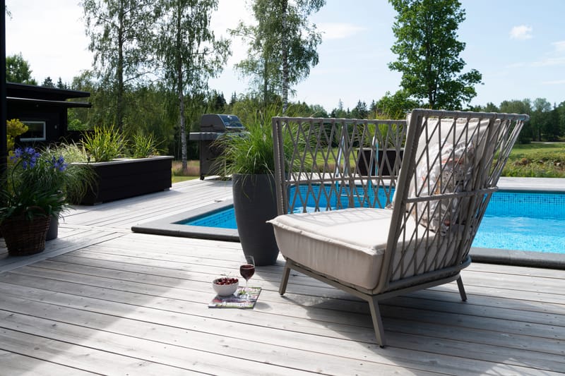 Lænestol Hillerstorp Jet Set Lounge - Beige - Havemøbler - Havestole - Udendørs lænestol