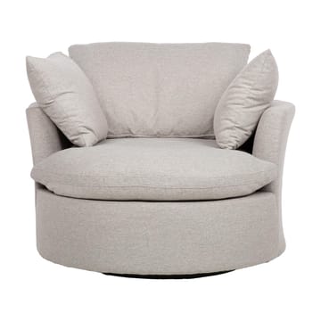 Lænestol HOME4YOU Fluffy drejestol 110x105x65/86 cm lysegrå - Lysegrå - Havemøbler - Havestole - Udendørs lænestol