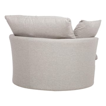 Lænestol HOME4YOU Fluffy drejestol 110x105x65/86 cm lysegrå - Lysegrå - Havemøbler - Havestole - Udendørs lænestol