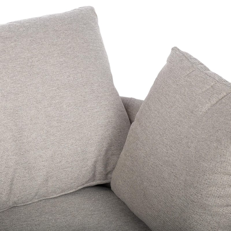 Lænestol HOME4YOU Fluffy drejestol 110x105x65/86 cm lysegrå - Lysegrå - Havemøbler - Havestole - Udendørs lænestol