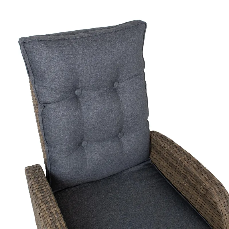 Lænestol HOME4YOU Moor 150x40xh74 cm, melamin med egetræsbark - brun - Havemøbler - Havestole - Positionsstole