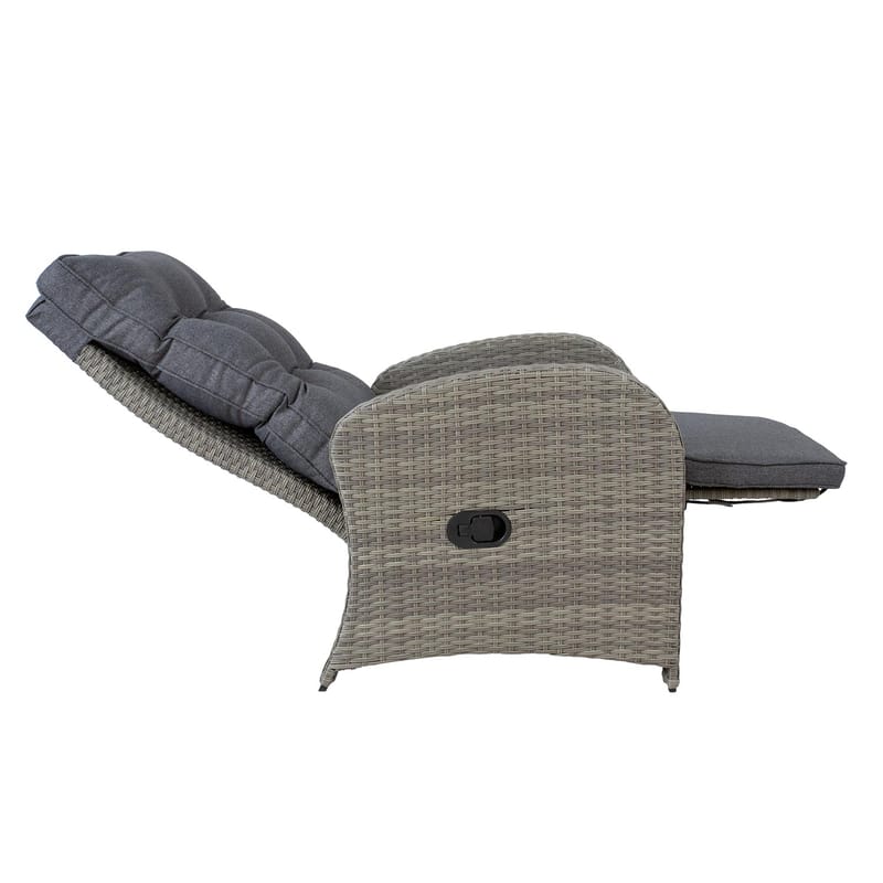 Lænestol HOME4YOU Moor 80x40xh85 cm, Melamin med egetræsbark - grå - Havemøbler - Havestole - Positionsstole