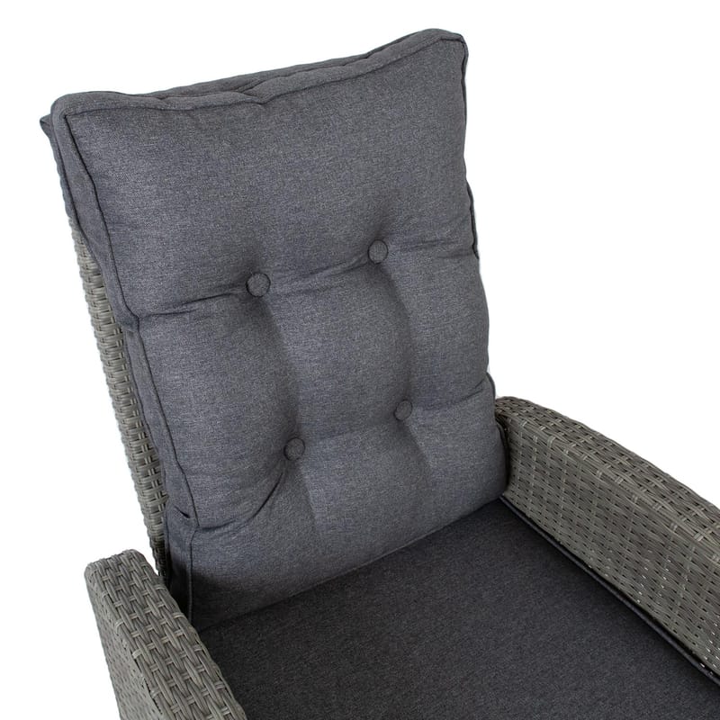 Lænestol HOME4YOU Moor 80x40xh85 cm, Melamin med egetræsbark - grå - Havemøbler - Havestole - Positionsstole