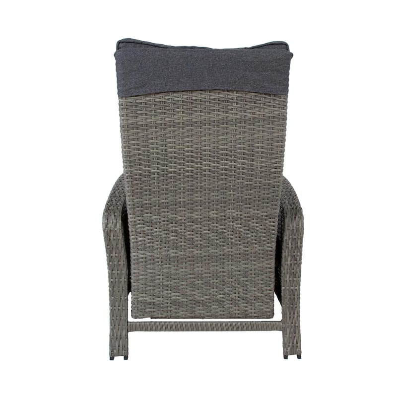 Lænestol HOME4YOU Moor 80x40xh85 cm, Melamin med egetræsbark - grå - Havemøbler - Havestole - Positionsstole