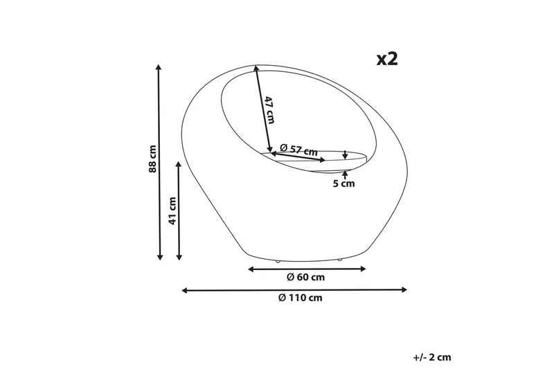 Lænestol sæt á 2 Maiori - Havemøbler - Havestole - Udendørs lænestol