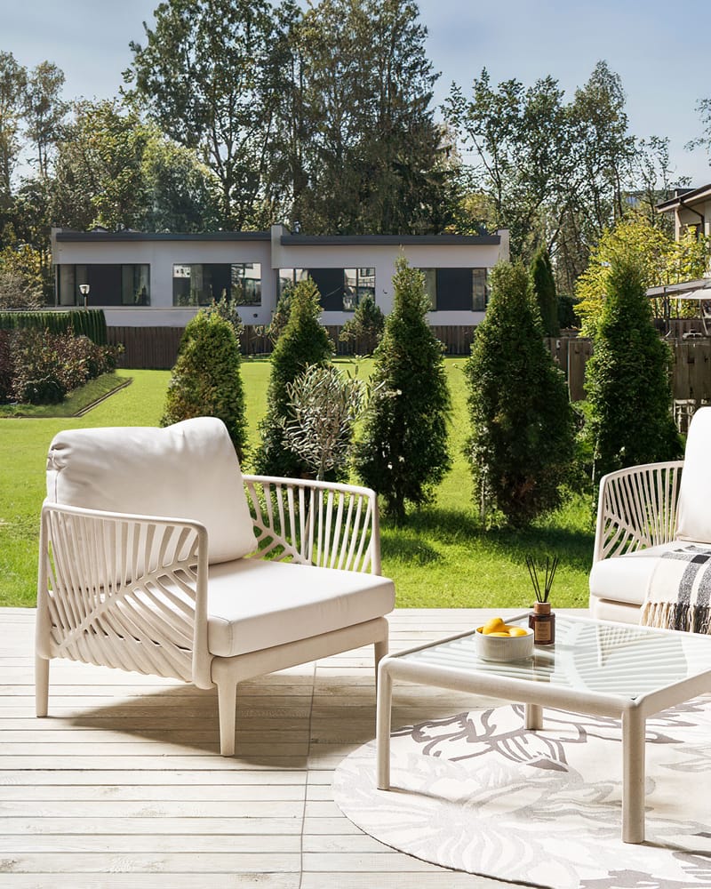 Lænestol udendørs Saturnia - Beige - Havemøbler - Havestole - Udendørs lænestol