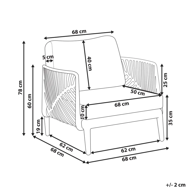 Lænestol udendørs Saturnia - Grå - Havemøbler - Havestole - Udendørs lænestol