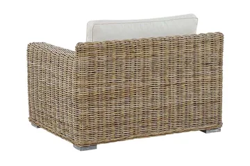 Apriliana Lænestol 2stk - Polyrattan/Lysebrun - Havemøbler - Havestole - Udendørs lænestol