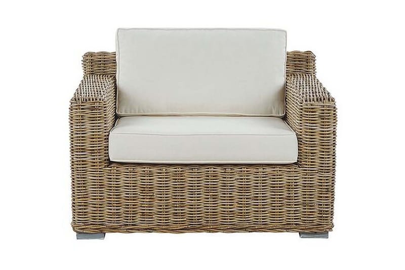 Apriliana Lænestol - Polyrattan/Lysebrun - Havemøbler - Havestole - Udendørs lænestol