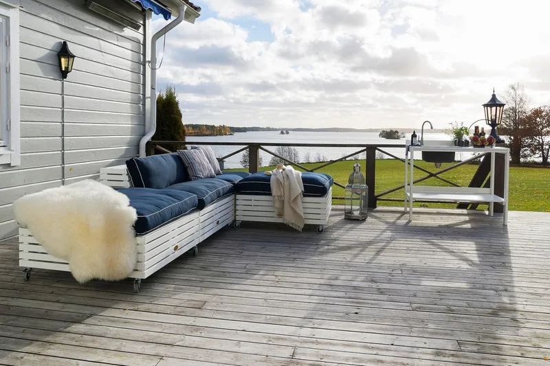 Bara Vara Lænestol & Bænk Modul - Hvidlaseret - Havemøbler - Havestole - Udendørs lænestol