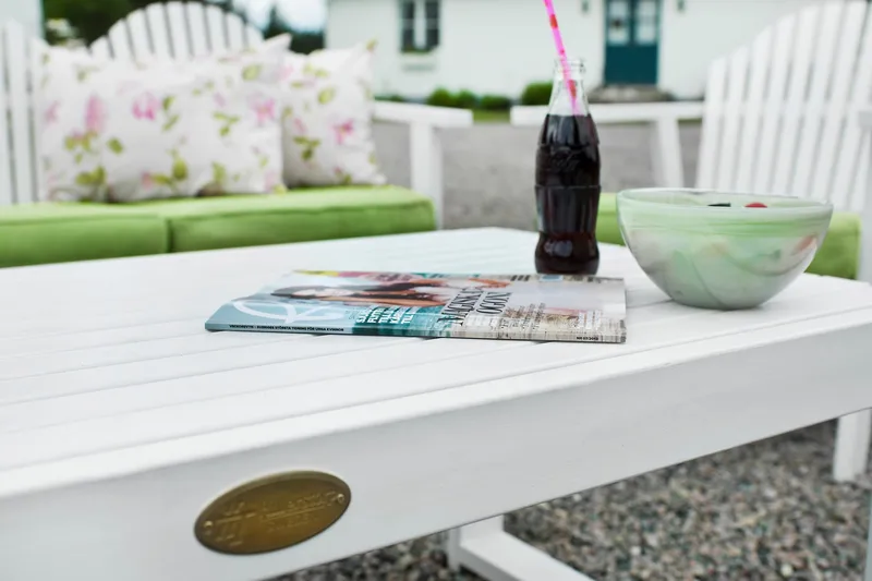 BULLERÖ LÆNESTOL LAV RYG - Hvidlaseret Fyr - Havemøbler - Havestole - Udendørs lænestol