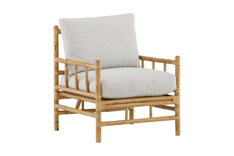 Cane Lænestol, Brun/Hvid