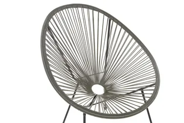 Cayaco Stol 2stk - Polyrattan/Mørkegrå - Havemøbler - Havestole - Udendørs lænestol