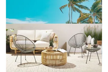 Cayaco Stol 2stk - Polyrattan/Mørkegrå - Havemøbler - Havestole - Udendørs lænestol