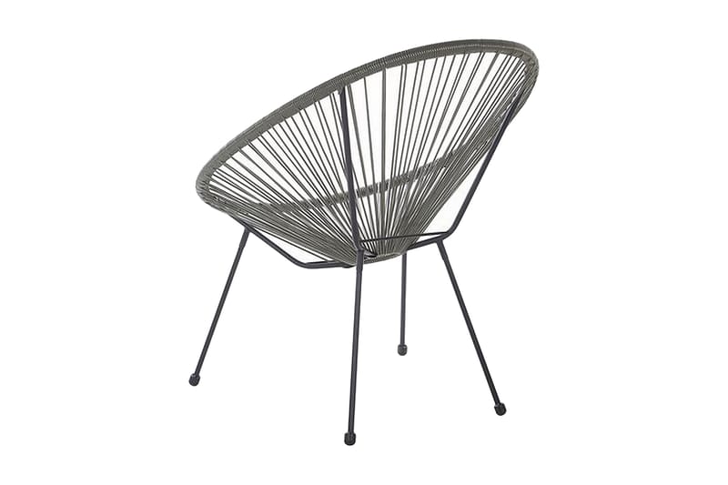 Cayaco Stol 2stk - Polyrattan/Mørkegrå - Havemøbler - Havestole - Udendørs lænestol