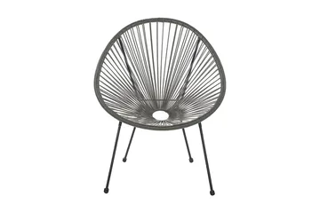 Cayaco Stol 2stk - Polyrattan/Mørkegrå - Havemøbler - Havestole - Udendørs lænestol